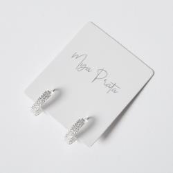 Argola toda cravejada 15mm trava