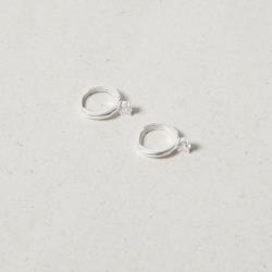 Argola click detalhe zircônia 12mm 