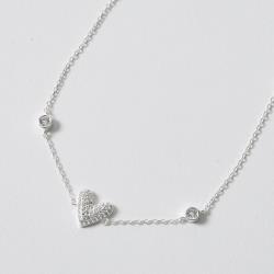 Pulseira entremeios zircônias e coração cravejado 10mm 16+5cm