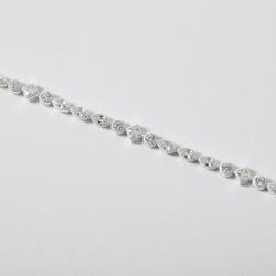 Pulseira entremeios zircônias redonda, losango e navete 6mm 16+5cm