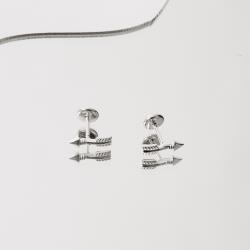 Brinco infantil flecha 10mm tarraxa baby