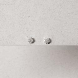 Brinco infantil flor cravejada cristal 5mm tarraxa baby