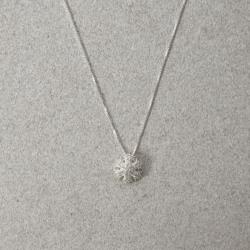 Colar flor cravejada 15mm 45cm