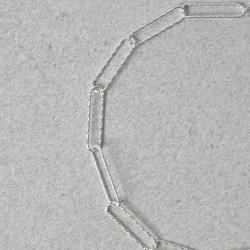 Pulseira corrente elo longo facetado 5.3 20cm