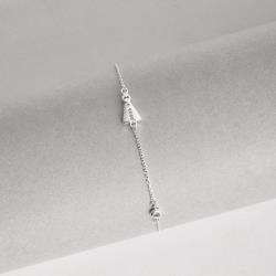 Pulseira entremeios Nsa. Sra. Aparecida cravejada e zircônia 16+5cm