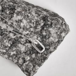 Colar entremeio elos com cravejado 20mm corrente cadeado 40+5cm