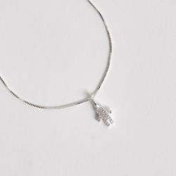 Colar pingente menino todo cravejado 10mm 40cm