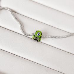 Berloque separador Mike Wazowski resina 13mm envelhecido