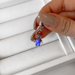 Berloque pingente Super Mario resina 16mm envelhecido