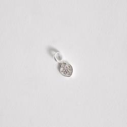 Berloque pingente cadeado coração cravejado 10mm