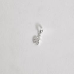 Berloque pingente maçã cravejada 10mm