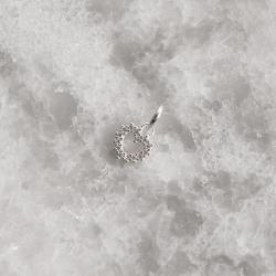 Pingente coração vazado todo cravejado 8mm