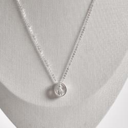 Colar medalha Nsa. Sra. Aparecida 10mm corrente cadeadinho 40cm