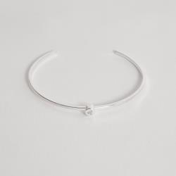 Bracelete zircônia redonda embutida regulável