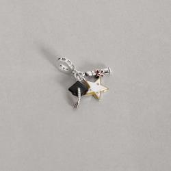 Berloque pingentes formatura elo cravejado envelhecido