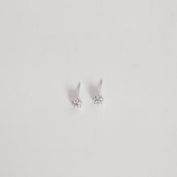 Brinco bola cravejada 6mm