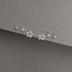 Trio bola, zircônia e estrela vazada