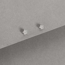 Brinco zircônia estrela 3mm