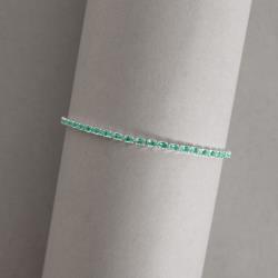 Pulseira Riviera zircônias ovais turmalina 2.1 16+4cm