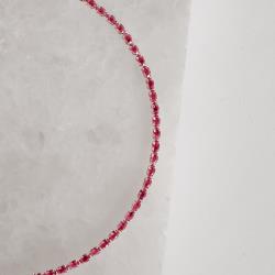 Pulseira Riviera zircônias ovais cereja 2.1 16+4cm