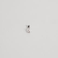 Piercing haste triângulo cravejado 5mm