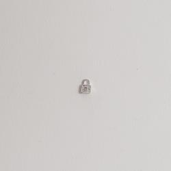 Piercing haste cadeado cravejado 6mm