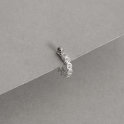 Piercing conch bolinhas com zircônias 12mm haste