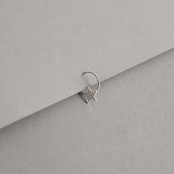 Piercing argola com estrela cravejada 11mm