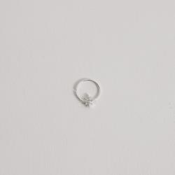 Piercing argola com estrela 8 pontas cravejada 11mm