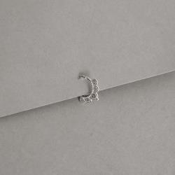 Piercing argola rendada zircônias 7mm trava orelha direita