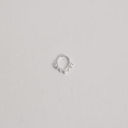 Piercing argola gota rendada com zircônias 9mm