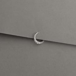 Piercing argola 11mm detalhe elos trançados orelha esquerda