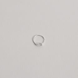 Piercing argola 9mm zircônia retangular