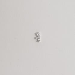 Piercing haste zircônias redonda, retangular e gota 10mm orelha direita