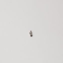 Piercing haste círculos com zircônias 7mm orelha direita