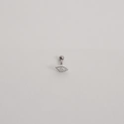 Piercing haste olho cravejado 8mm