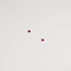 Brinco zircônia 3mm magenta tarraxa baby - CI