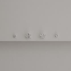 Dupla zircônias redonda 3mm e estrela 6mm