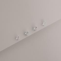 Dupla zircônias coração 5 e 6mm