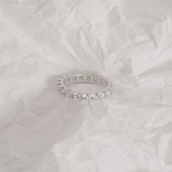 Anel aliança toda cravejada