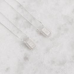 Escapulário medalhas cravejadas cruz e Jesus salva v12 60cm