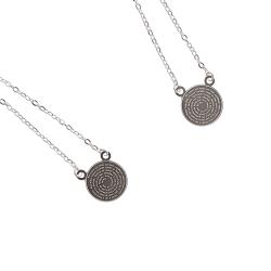 Escapulário medalhas Pai Nosso corrente cadeado 65cm