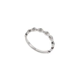 Anel navetes com zircônias