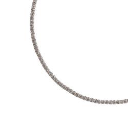 Colar Riviera 2mm corrente cadeado 40+5cm