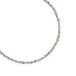 Pulseira Riviera zircônias ovais 2.1 16+4cm