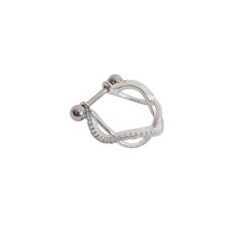 Piercing conch infinito cravejado 13mm haste