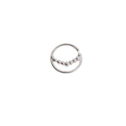 Piercing argola detalhe fio bolinhas 11mm