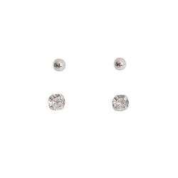 Dupla bola 3mm e zircônia redonda 4mm