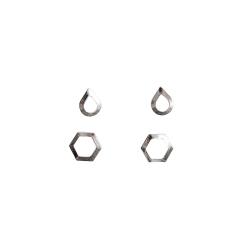 Dupla gota e hexágono vazados 6mm