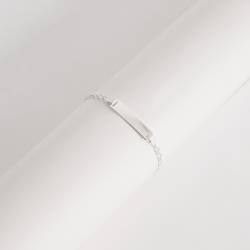 Pulseira infantil placa corrente grumet 14cm